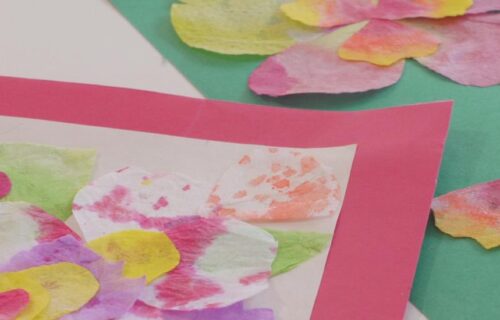  Oficina Composição com Pétalas de Papel