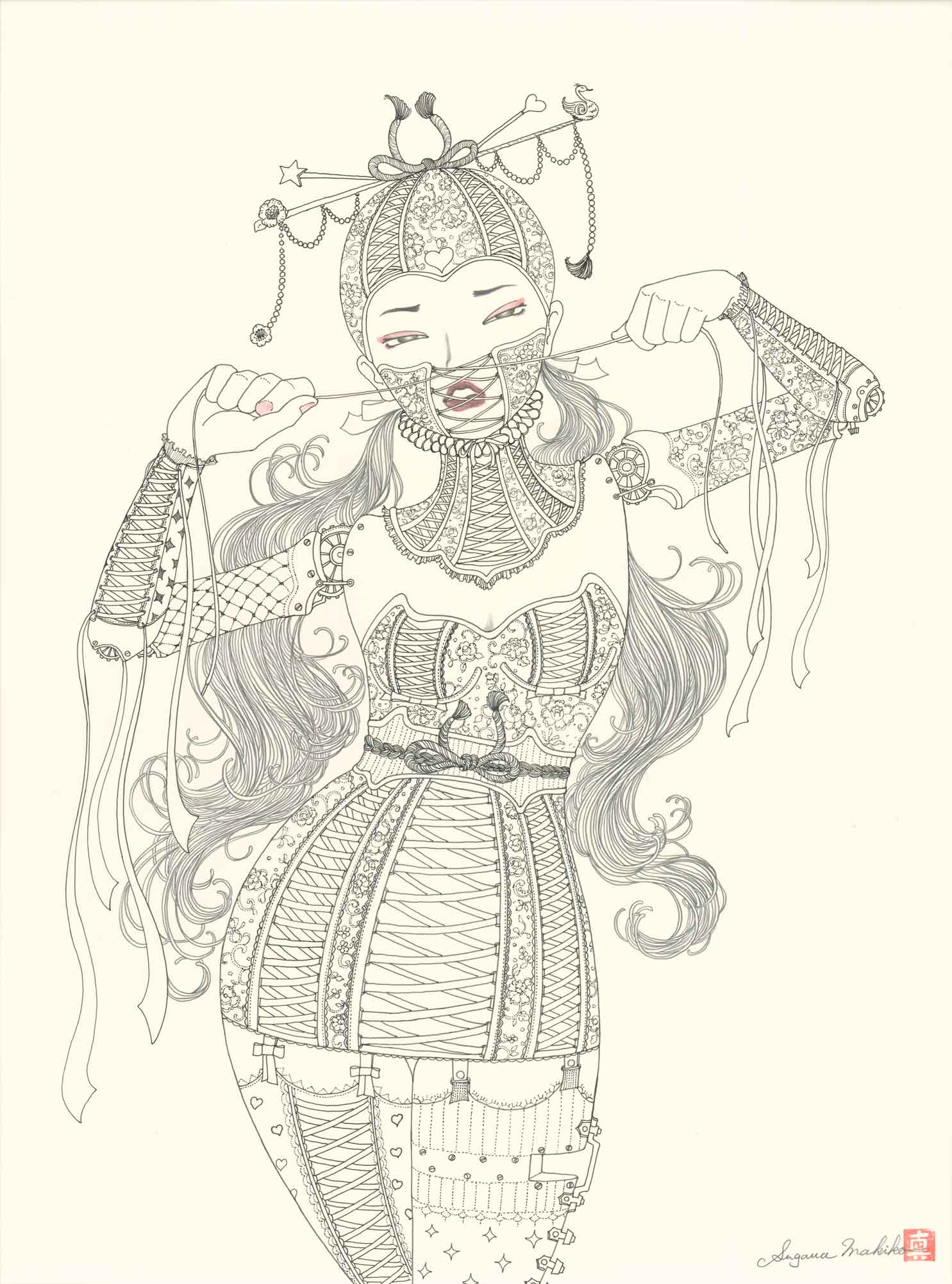 Vestido de renda, de Makiko Sugawa