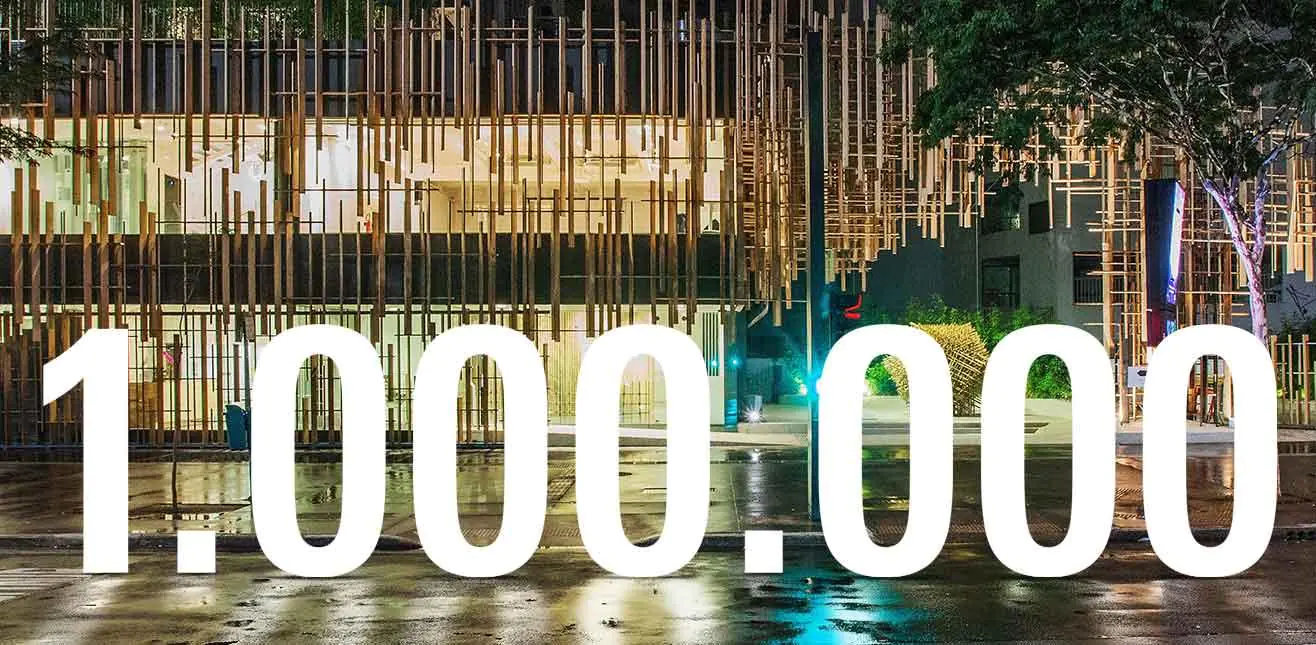 Comemoração de 1 milhão de visitantes