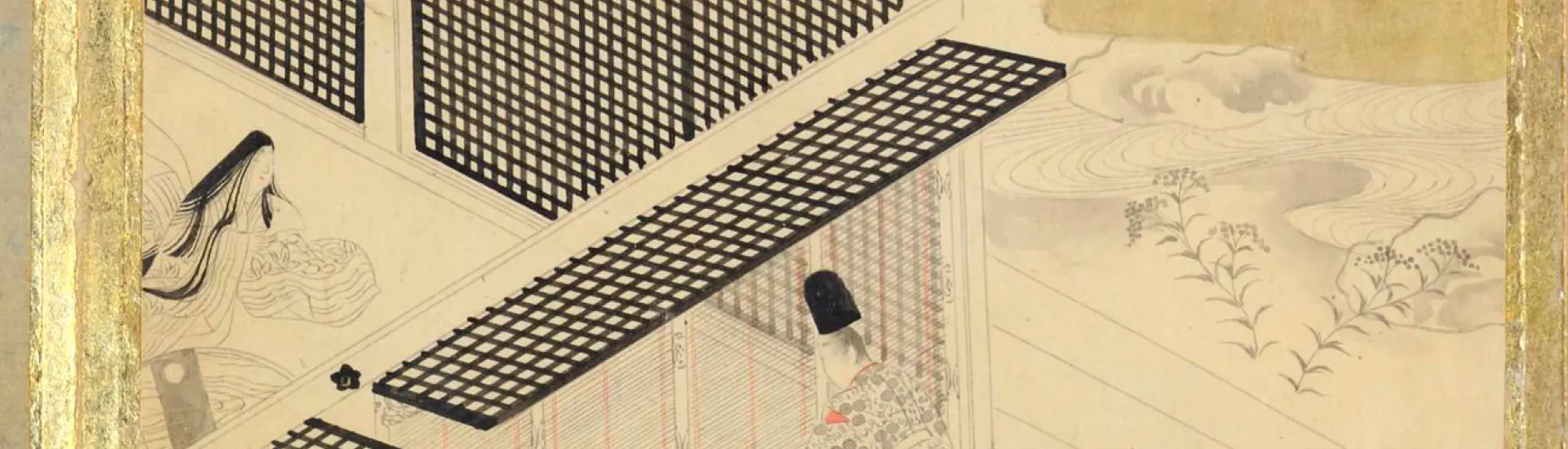Por entre paredes, portas, janelas e frestas na pintura japonesa