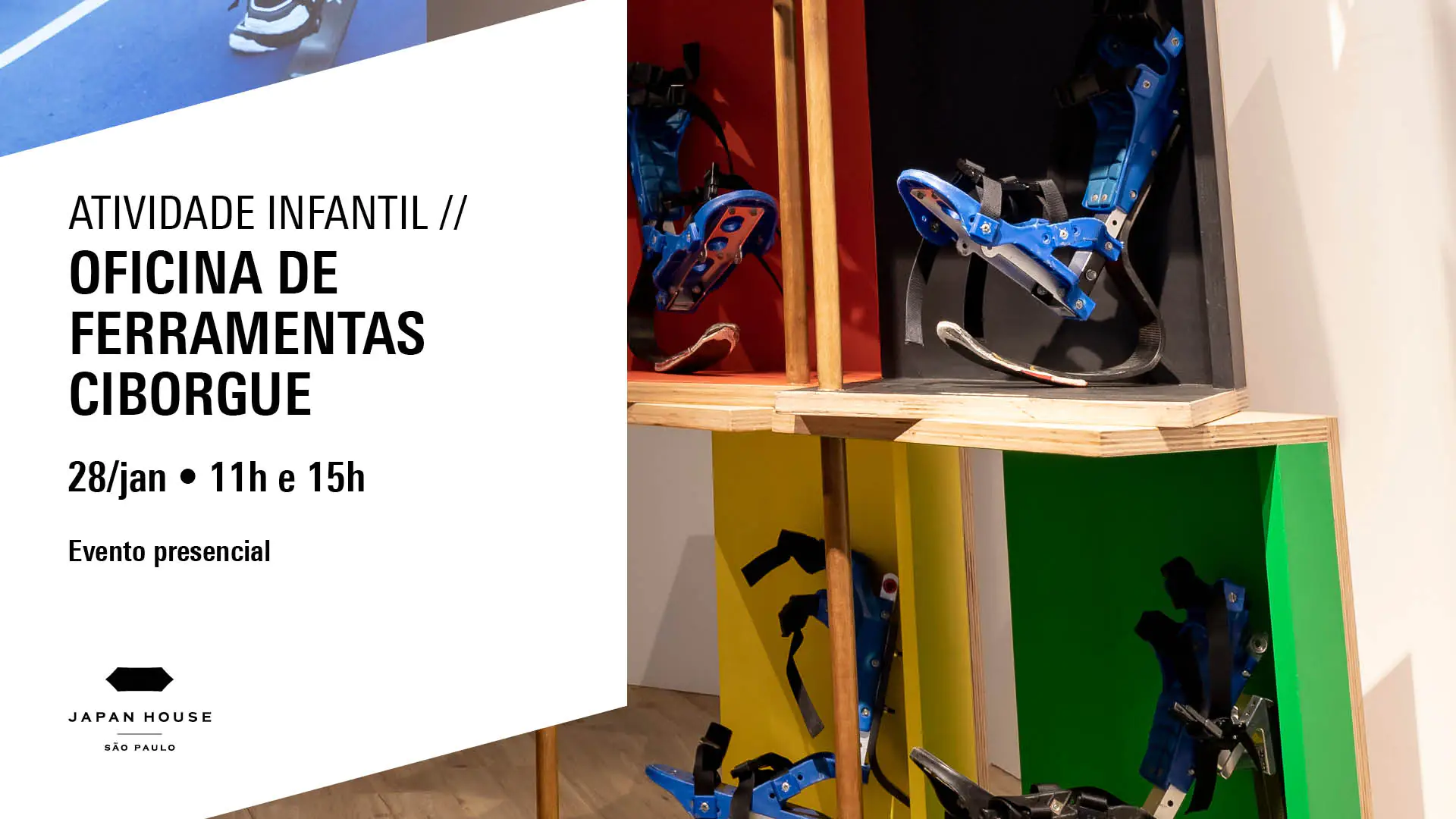 Atividade infantil // Oficina de Ferramentas Ciborgue  28/jan · 11h e 15h Evento presencial