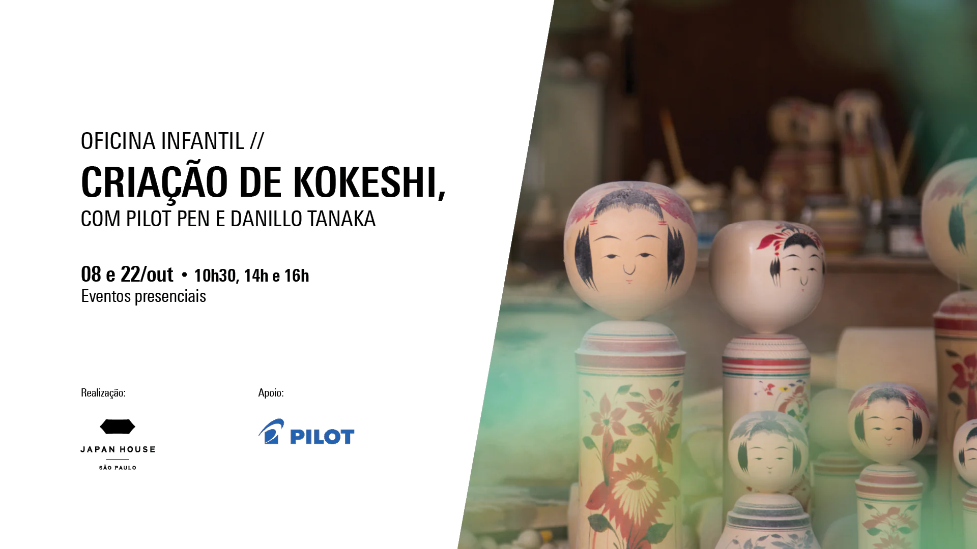 OFICINA INFANTIL // CRIAÇÃO DE KOKESHI, COM PILOT PEN E DANILLO TANAKA